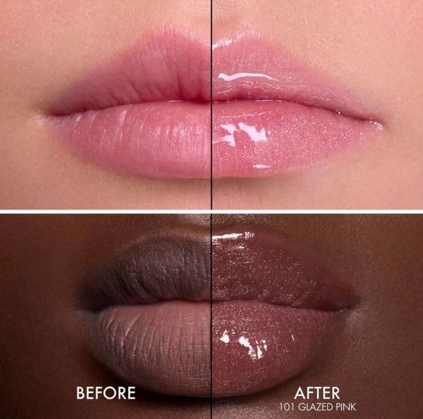 Блеск для губ с пептидами и керамидами DIOR Addict Lip Glow Butter оттенок 101 Glazed Pink 000067 фото