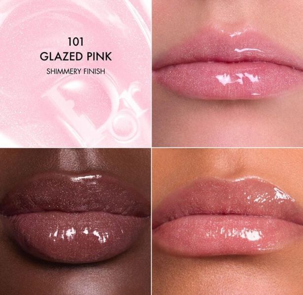 Блеск для губ с пептидами и керамидами DIOR Addict Lip Glow Butter оттенок 101 Glazed Pink 000067 фото