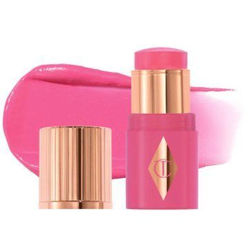 Рум'яна для щік та губ у формі стіка Charlotte Tilbury Mini Unreal Lip + Cheek Glow Blush Stick відтінок Pinky Glow, міні 3 гр  111005 фото