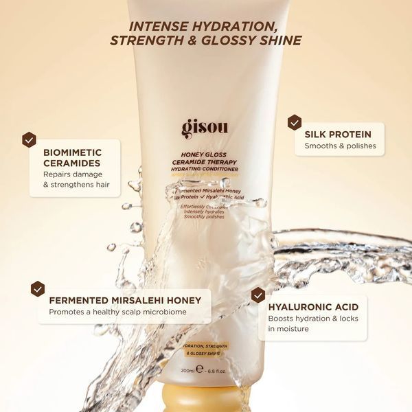 Кондиционер для волос с церамидами Gisou Honey Gloss Ceramide Therapy Hydrating Conditioner, 200 мл 2822157946 фото