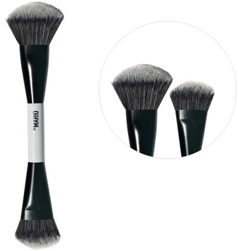 Двосторонній пензлик для тонального засобу Makeup by Mario F4 Dual-Ended Foundation and Face Brush 000163 фото