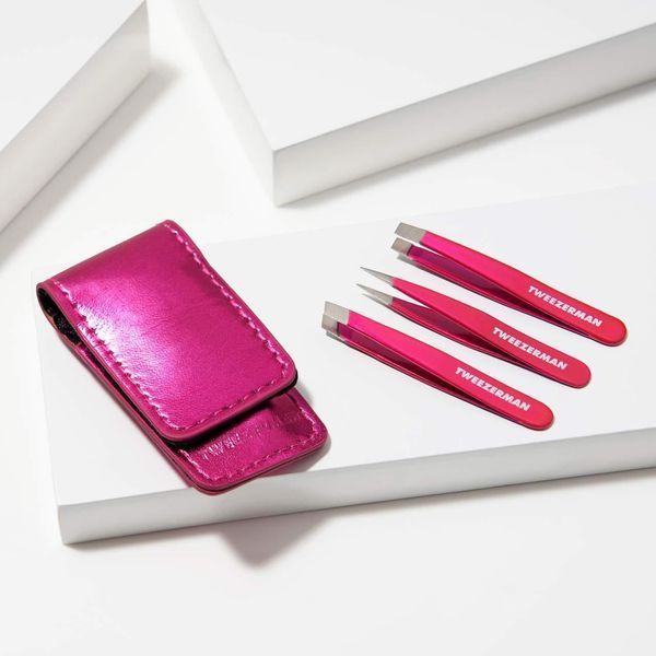Набір міні пінцетів для брів TWEEZERMAN Micro Mini Pink Perfection Tweezer Set 2822260681 фото