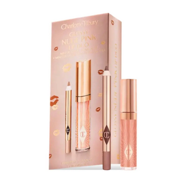 Набір для губ Charlotte Tilbury Glossy Nude Pink Lip Duo (Iconic Nude / Pillow Talk) 000123 фото